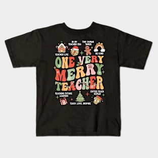 Funny Xmas Holiday Very Merry Teacher Kids T-Shirt